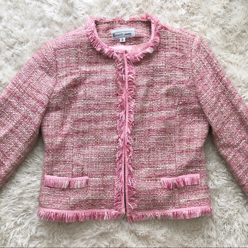 Vintage Pink Tweed Blazer
